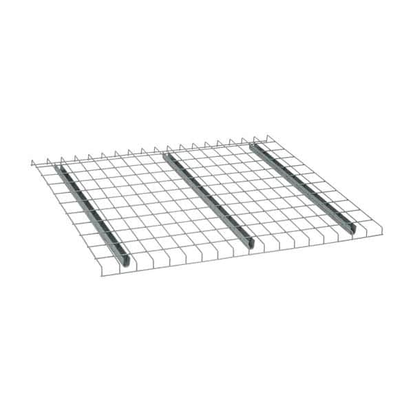 Nashville Wire - 46" Wide, 1-1/2" High, Open Shelving Welded Wire Decking - Steel, 42" Deep, Use with Pallet Racks - Exact Tooling