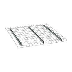 Nashville Wire - 46" Wide, 1-1/2" High, Open Shelving Welded Wire Decking - Steel, 42" Deep, Use with Pallet Racks - Exact Tooling