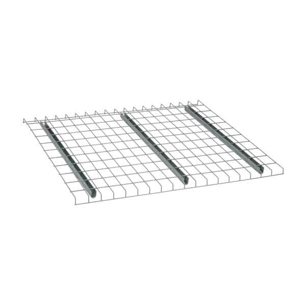Nashville Wire - 46" Wide, 1-1/2" High, Open Shelving Welded Wire Decking - Steel, 42" Deep, Use with Pallet Racks - Exact Tooling