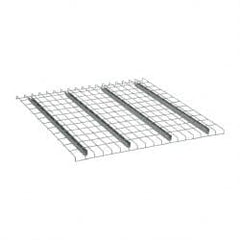 Nashville Wire - 46" Wide, 1-1/2" High, Open Shelving Welded Wire Decking - Steel, 42" Deep, Use with Pallet Racks - Exact Tooling