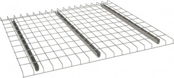 Nashville Wire - 46" Wide, 1-1/2" High, Open Shelving Welded Wire Decking - Steel, 44" Deep, Use with Pallet Racks - Exact Tooling