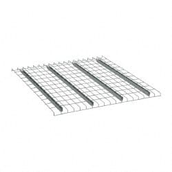 Nashville Wire - 46" Wide, 1-1/2" High, Open Shelving Welded Wire Decking - Steel, 48" Deep, Use with Pallet Racks - Exact Tooling