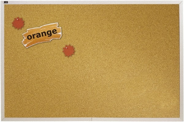 Quartet - 96" Wide x 48" High Open Cork Bulletin Board - Natural (Color) - Exact Tooling