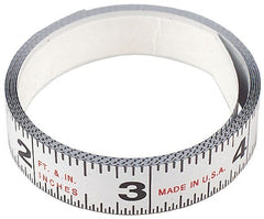 Starrett - Adhesive Tape Measures Length (Feet): 12.00 Length (Meters): 3.66 - Exact Tooling