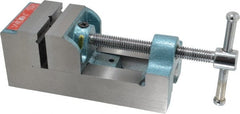 Wilton - 2-9/16" Jaw Opening Capacity x 1-1/2" Throat Depth, Horizontal Drill Press Vise - 2-1/2" Wide Jaw, Stationary Base, Standard Speed, 8-13/64" OAL x 3-3/4" Overall Height, Cast Iron - Exact Tooling