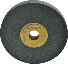 Norton - 8" Diam x 1-1/4" Hole x 1" Thick, J Hardness, 60 Grit Surface Grinding Wheel - Silicon Carbide, Type 1, Medium Grade, 3,600 Max RPM, Vitrified Bond, No Recess - Exact Tooling