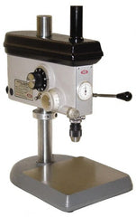 Servo - 7" Swing, Frequency Drill Press - Variable Speed, 0.1 hp, Single Phase - Exact Tooling