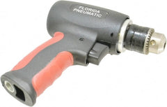 Florida Pneumatic - 3/8" Keyed Chuck - Pistol Grip Handle, 20,000 RPM, 4 CFM, 0.3333 hp, 60-90 psi - Exact Tooling
