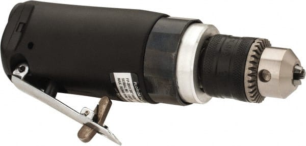 Florida Pneumatic - 3/8" Keyed Chuck - Inline Handle, 20,000 RPM, 4 CFM, 0.3333 hp, 60-90 psi - Exact Tooling