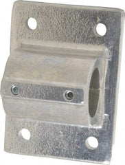 Hollaender - 1-1/4" Pipe, Wall Mount Flange, Aluminum Alloy Flange Pipe Rail Fitting - Bright Finish - Exact Tooling