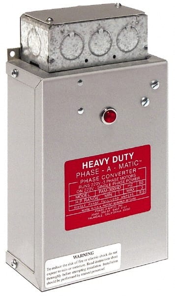 Made in USA - 20 to 30 hp Static Phase Converter - Exact Tooling