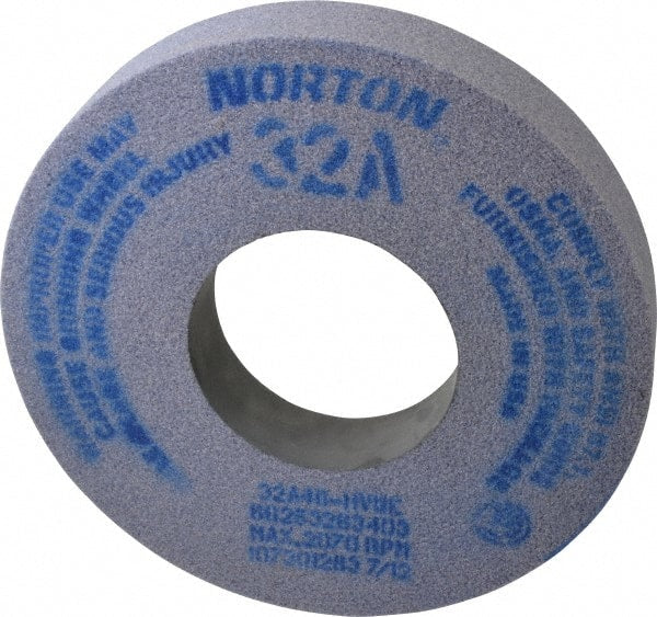Norton - 12" Diam x 5" Hole x 2" Thick, H Hardness, 46 Grit Surface Grinding Wheel - Aluminum Oxide, Type 1, Coarse Grade, 2,070 Max RPM, Vitrified Bond, No Recess - Exact Tooling