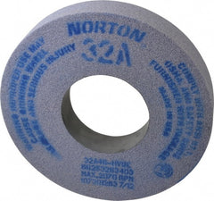 Norton - 12" Diam x 5" Hole x 2" Thick, H Hardness, 46 Grit Surface Grinding Wheel - Aluminum Oxide, Type 1, Coarse Grade, 2,070 Max RPM, Vitrified Bond, No Recess - Exact Tooling
