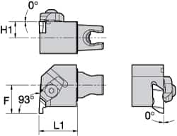 Kennametal - NG2L Insert, 30mm Head Length, 0.79mm Min Groove Width, Modular Grooving Cutting Unit Head - Right Hand Cut, System Size KM25, Series Top Notch - Exact Tooling