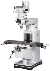 Vectrax - 9" Table Width x 49" Table Length, Variable Speed Pulley Control, 3 Phase Knee Milling Machine - R8 Spindle Taper, 3 hp - Exact Tooling