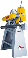 Everett - 14 or 16" Blade Diam, 1" Arbor Hole, Straight Chop & Cutoff Saw - 3 Phase, 10 hp, 230 Volts, 2" in Solids at 90° - Exact Tooling