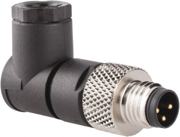 Brad Harrison - 4 Amp, Male 90° Field Attachable Connector Sensor and Receptacle - 60 VAC, 75 VDC, IP67 Ingress Rating - Exact Tooling
