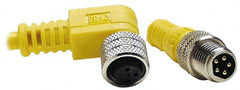 Brad Harrison - 4 Amp, Female 90° to Male 90° Cordset Sensor and Receptacle - 250 VAC/VDC, 4m Cable Length, IP68 Ingress Rating - Exact Tooling