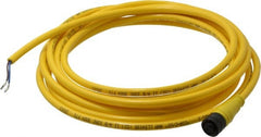Brad Harrison - Female Straight Cordset Sensor and Receptacle - 250 VAC/VDC, 12 Ft. Long Cable, IP68 Ingress Rating - Exact Tooling