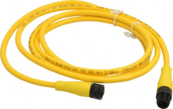 Brad Harrison - Female to Male Cordset Sensor and Receptacle - 250 VAC/VDC, 6 Ft. Long Cable, IP68 Ingress Rating - Exact Tooling