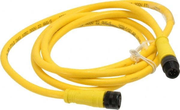Brad Harrison - Female to Male Cordset Sensor and Receptacle - 250 VAC/VDC, 6 Ft. Long Cable, IP68 Ingress Rating - Exact Tooling
