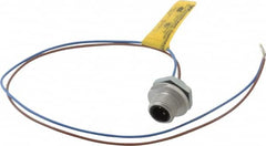 Brad Harrison - 4 Amp, 1/2-20 UNF Male Straight Receptacle - 250 VAC/VDC, 0.31m Cable Length, IP67 Ingress Rating - Exact Tooling
