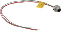 Brad Harrison - 4 Amp, 1/2-20 UNF Male Straight Receptacle - 250 VAC/VDC, 0.31m Cable Length, IP67 Ingress Rating - Exact Tooling