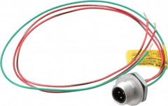 Brad Harrison - 4 Amp, 1/2-20 UNF Male Straight Receptacle - 250 VAC/VDC, 0.31m Cable Length, IP67 Ingress Rating - Exact Tooling