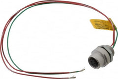 Brad Harrison - 4 Amp, 1/2-20 UNF Female Straight Receptacle - 250 VAC/VDC, 0.31m Cable Length, IP67 Ingress Rating - Exact Tooling