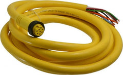 Brad Harrison - 7 Amp, Female Straight to Pigtail Cordset Sensor and Receptacle - 600 Volt, 3.66m Cable Length, IP67 Ingress Rating - Exact Tooling