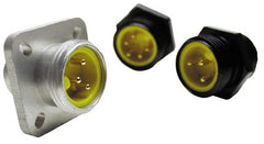 Brad Harrison - 7 Amp, Male Straight Receptacle - 600 VAC/VDC, 0.31m Cable Length, IP67 Ingress Rating - Exact Tooling