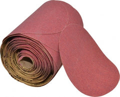 3M - 6" Diam, 80 Grit FEPA, Aluminum Oxide Adhesive PSA Disc - Medium Grade, Red, D Weighted Backing, Flexible, Use with Random Orbital Sanders - Exact Tooling