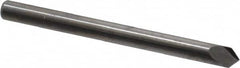 Accupro - 1/8" Diam 2 Flute Single End Solid Carbide Chamfer Mill - Exact Tooling