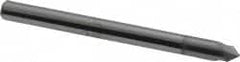 Accupro - 1/8" Diam 2 Flute Single End Solid Carbide Chamfer Mill - Exact Tooling