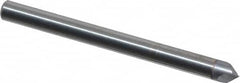 Accupro - 1/8" Diam 2 Flute Single End Solid Carbide Chamfer Mill - Exact Tooling