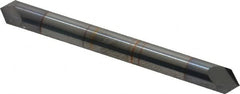 Accupro - 3/16" Diam 2 Flute Double End Solid Carbide Chamfer Mill - Exact Tooling