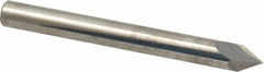 Accupro - 1/4" Diam 2 Flute Single End Solid Carbide Chamfer Mill - Exact Tooling