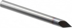 Accupro - 1/4" Diam 2 Flute Single End Solid Carbide Chamfer Mill - Exact Tooling