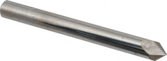 Accupro - 1/4" Diam 2 Flute Single End Solid Carbide Chamfer Mill - Exact Tooling