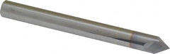 Accupro - 1/4" Diam 2 Flute Single End Solid Carbide Chamfer Mill - Exact Tooling