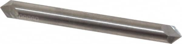 Accupro - 1/4" Diam 2 Flute Double End Solid Carbide Chamfer Mill - Exact Tooling
