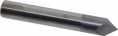 Accupro - 3/8" Diam 2 Flute Single End Solid Carbide Chamfer Mill - Exact Tooling
