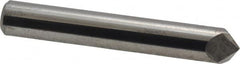 Accupro - 3/8" Diam 2 Flute Single End Solid Carbide Chamfer Mill - Exact Tooling