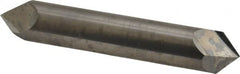 Accupro - 1/2" Diam 2 Flute Double End Solid Carbide Chamfer Mill - Exact Tooling