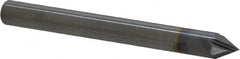 Accupro - 1/4" Diam 4 Flute Single End Solid Carbide Chamfer Mill - Exact Tooling