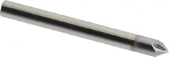 Accupro - 1/4" Diam 4 Flute Single End Solid Carbide Chamfer Mill - Exact Tooling