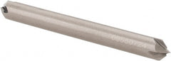 Accupro - 1/4" Diam 4 Flute Double End Solid Carbide Chamfer Mill - Exact Tooling