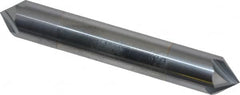Accupro - 3/8" Diam 4 Flute Double End Solid Carbide Chamfer Mill - Exact Tooling