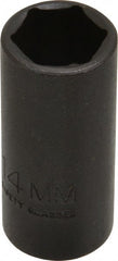 Proto - 3/8" Drive 14mm Deep Thin Wall Impact Socket - 6 Points, 2" OAL - Exact Tooling
