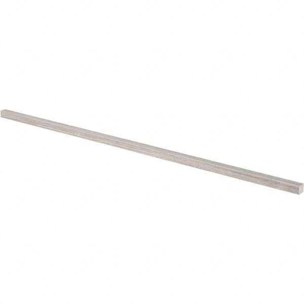 Value Collection - 12" Long x 1/4" High x 1/4" Wide, Plain Key Stock - Stainless Steel - Exact Tooling